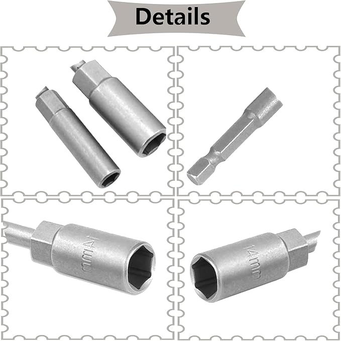 Nut Driver Bit 15mm,80mm Length,Hex Shank,Screwdriver Nut Driver Socket,Quick Change Metric Impact Nut Driver Adapter Tool for Loose Bolts and Nuts
