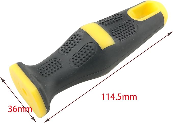 ZCZQC 2PCS Rubber File Tool Special Handle 8 inch Round Hole Ergonomic Rubber File Handle for File Cutting or Grinding Tools Rectangular Hole Black