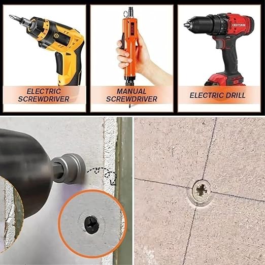 5pcs Magnetic Drywall Screw Setter Bits ??Adjustable Depth PH2 Positioning Bits with Removable Aluminum Collar, S2 Steel Hex Shank for Sheetrock and Plasterboard Screws (10pcs 2")