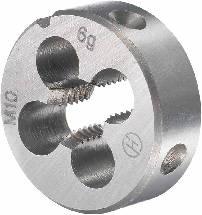 Mactoom 10mm x 1.25 HSS Metric Tap and Die Set Right Hand Thread,Tapping DIY Tool 3pcs (M10 x 1.25mm)