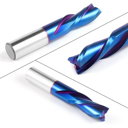Downcut Spiral Router Bit 3-Flute with 1/2??Shank, 1/2??Cutting Diameter, 1-1/4??Cutting Length, Carbide CNC Router Bits End Mill for Wood Mortises Carving Engraving(3 Inch OVL)