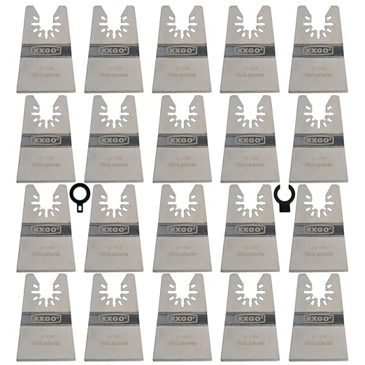 XXGO 20 Pcs 2 Inch Rigid Oscillating Multitool Scraper Blade Universal XG1020