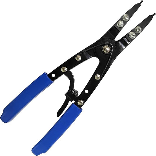 Spindle Snap Ring Pliers, External 38700 Plier Large Automotive Tool for Ford Super Duty Pickups 2007 and Newer Anti-slip Circlip Snap-ring Installation Removal Kit with Ratcheting Lock Mechanism