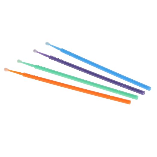 HSB 101322, Micro-Brush Applicators, Disposable Dental Micro Brushes, Bendable Neck for Precision Application, Ideal for Dental & Cosmetic Applications, Regular, Assorted, 400/Pk, Case of 40 Boxes