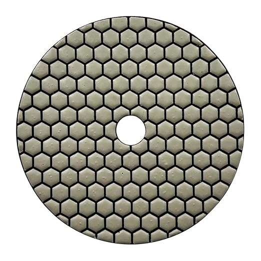 7" High Performance Dry Stone/Concrete Polishing Pads, 1.5mm Segment Height, Honeycomb Style, 3000 Grit