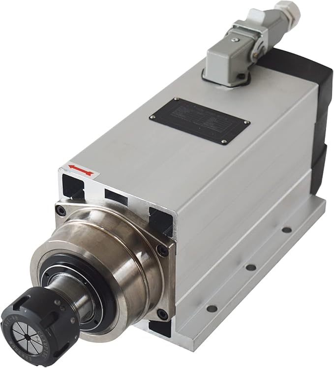 INTBUYING Spindle Motor 4.5KW/6HP 18000RPM High-Speed CNC Motor ER32 Collet Fan Cooling for Wood, Metal, Stone Plastic Carving Engraving and Milling 220V