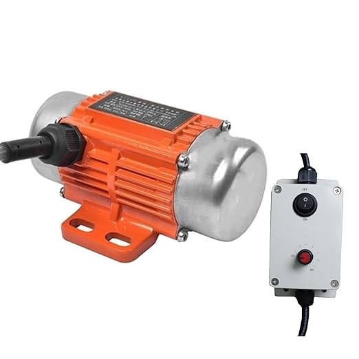 ATO Concrete Vibrator, 1 Phase 100W Vibration Motor AC 110V 3600rpm, Aluminum Alloy Vibrating Vibrators for Shaker Table竊똷ith CE Certificate (100W with Speed Controller)