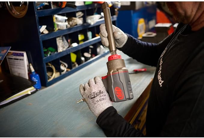 Ingersoll Rand 2236QTIMAX-2 DXS2 1/2" Air Impact Wrench, 2" Extended Anvil, Quiet, 1500 ft-lb Torque, Titanium Hammercase, Friction Ring Retainer, Pistol, Interchangeable Anvil, Multi-functional Tool