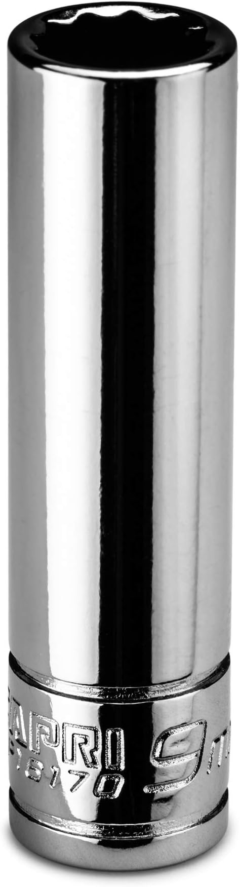 Capri Tools 9 mm Deep Socket, 1/4 in. Drive, 12-point, Metric