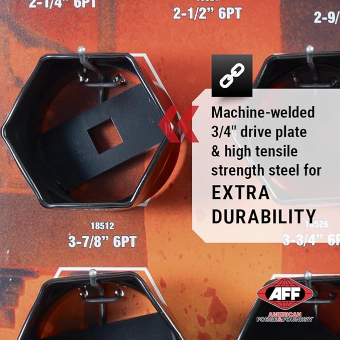 AFF 6 pt and 8 pt Mixed Axel Nut Socket Shop Display with Graphic Overlay Kit, 18501P