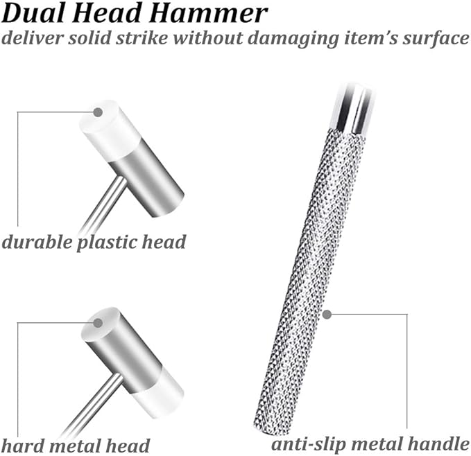 Dual Head Small Hammer, Little Mallet for Home Project, crafts, Mini Hammer for Repairing Watch, Tuning, Woodworking, Handcraft, Leather, Instrument