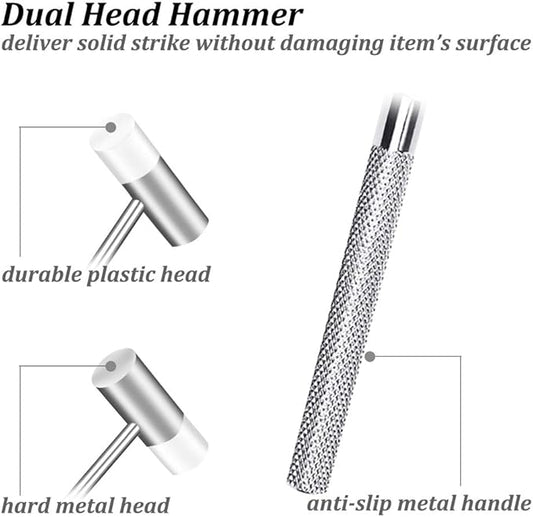 Dual Head Small Hammer, Little Mallet for Home Project, crafts, Mini Hammer for Repairing Watch, Tuning, Woodworking, Handcraft, Leather, Instrument