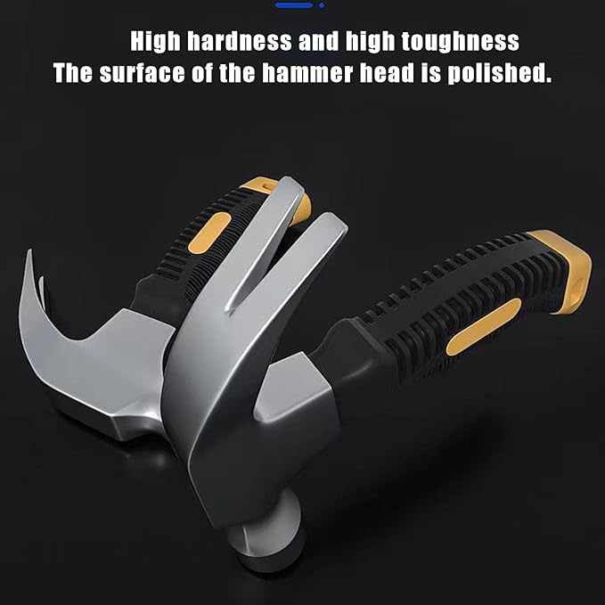 2 PacK Small Claw Hammer, Kid Hammer,Mini Steel Head Small hammer Wood Hammer Solid wood handle claw hammer for House & DIY (yellow&Green)