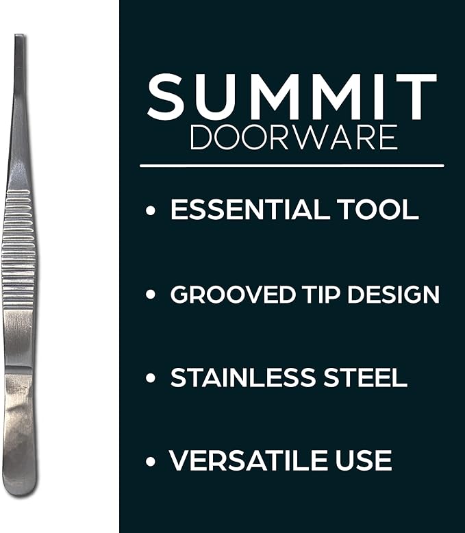 Lock Pinning Tweezers - Grooved Tip for Easy Pin Loading and Cylinder Rebuilding - Ideal for Rekeying Kits, Locksmith Services and DIY Projects.