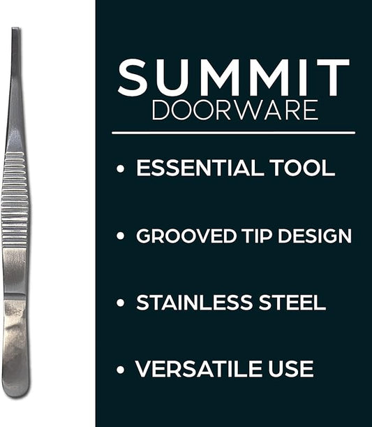 Lock Pinning Tweezers - Grooved Tip for Easy Pin Loading and Cylinder Rebuilding - Ideal for Rekeying Kits, Locksmith Services and DIY Projects.