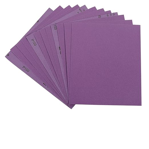 Sandpaper 150 Grit, Wet Dry Sanding Sheets 9 x 11 Inch, Advanced White Fused Alumina Abrasive Sander Paper for Wood Furniture Finishing, Metal Sanding, Automotive Polishing,12-Sheets