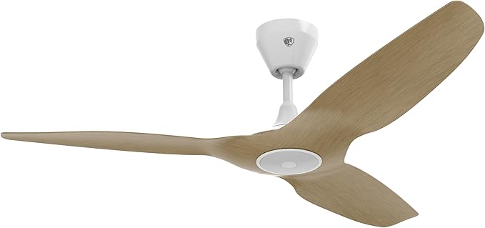 Big Ass Fans ??Haiku L, Smart Ceiling Fan ??Energy Efficient Cooling for Home, Bedroom, Office, Living Space, and More ??16 Lighting Settings with 7 Speed Settings ??52??- Caramel/White
