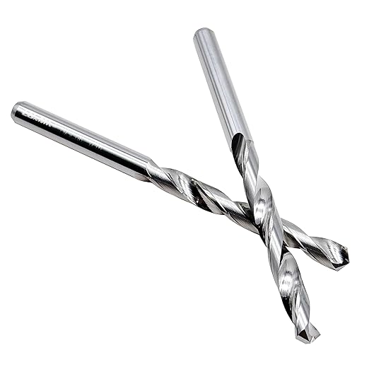 Solid Carbide Jobber Drill Bits 3/16" with Straight Shank and 118째 Point Angle, Made from K20 Tungsten Carbide,Applications: for Stainless Steel Alloy Metal, 2pcs, by LU&MN
