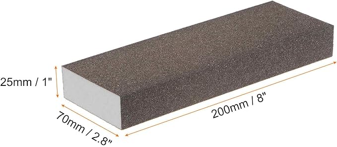 HARFINGTON 4pcs Fine Sanding Sponge Blocks 320-400 Grit Foam Sanding Block for Polishing Kitchen Metal Wood Drywall, 200x70x25mm