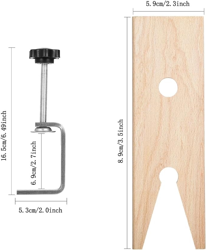 Durable Hardwood Bench Pin Holder Set for Jewelry Making Crafts Sawing, drilling, filing and polishing are ideal jewelry tools for professionals and hobbyists alike. 2 pcs.