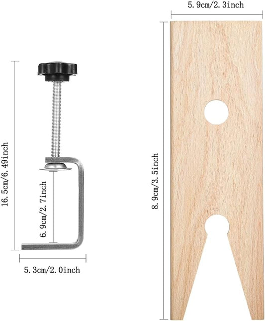 Durable Hardwood Bench Pin Holder Set for Jewelry Making Crafts Sawing, drilling, filing and polishing are ideal jewelry tools for professionals and hobbyists alike. 2 pcs.