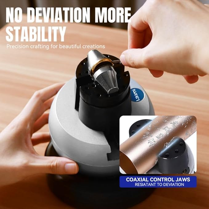 Lakimi Air-Free Pneumatic Impact Engraving Machine + 5 Inch Engraving Block with 71PCS Set Engraving Tool