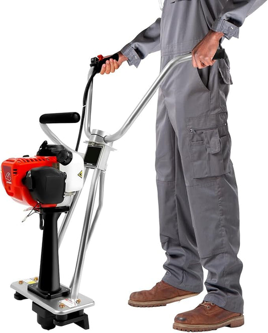 4-Stroke Gas Concrete Vibrating Machine, 900W 35.8CC Commercial Power Screed Vibrating Screed Power Unit Concrete Wet Screed Gasoline Cement Vibrator with 0.65L Fuel Tank for Pavement & Bridge Decks