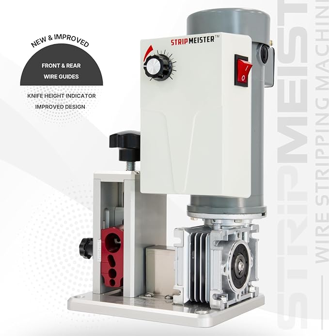 StripMeister E250 Pro Electric Automatic Wire Stripping Machine ??Wire Size Up To 횠3/4", Jam-Free, Motorized Wire Stripper with Variable Speed Control for Copper Wires