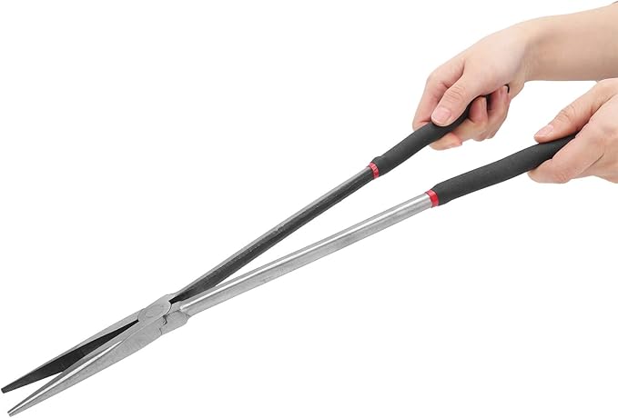 16in Long Needle Nose Pliers, Long Reach Pliers, Duckbill Plier with Handle for Narrow Spaces and Limited Areas