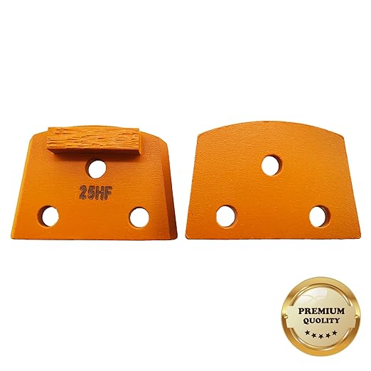 9 Pcs Pro Lavina Diamond Grinding Shoes Soft Bond for Hard Floor (Grit Optional), for Lavina Floor Grinding Machine (25 Grit - 1 Rectangle Segment S Bond for Hard Floor)