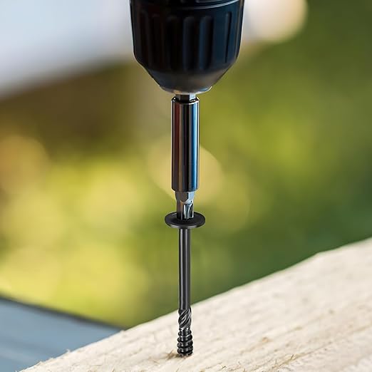 Lag Screws #14 x 3 Inch, (5lb, 218pcs) Heavy Duty Construction Structural Exterior Wood Timber Screws, Torx Drive Washer Head Rust Resistant Black Epoxy Coated, with T30 Star Bit
