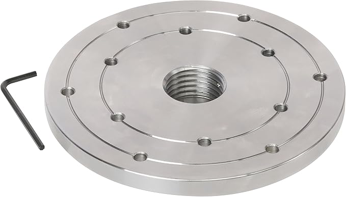 6" Wood Lathe Steel Faceplate, 1-1/4?쓝8TPI Spindle Thread Woodworking Machine Chuck Face Plate