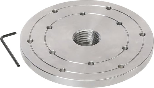 6" Wood Lathe Steel Faceplate, 1-1/4?쓝8TPI Spindle Thread Woodworking Machine Chuck Face Plate