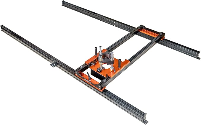 O'SKOOL Slab Flattening Router Sled 3-Axis Gantry Jig with 3.5" Router Lift for Flattening live edge slabs, table tops, river tables, cutting boards and workbenches, RTA012