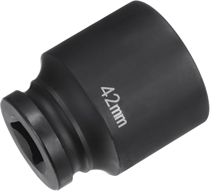 HARFINGTON 6-Point Impact Socket 3/4" Drive 42mm Metric 40Cr Alloy Steel Spindle Axle Nut Impact Socket