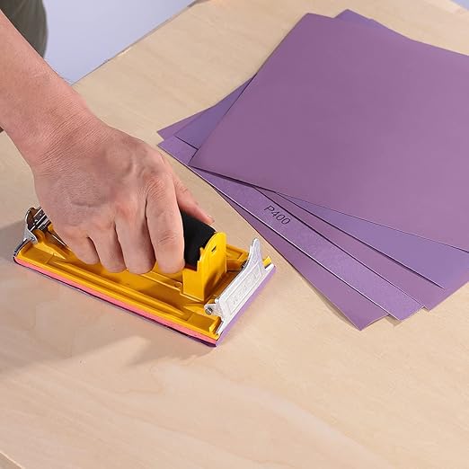 Sandpaper Sheets Assorted Grit 24-Pack,4 Each of 400/600/800/1000/1200/1500 Grit, Advanced Waterproof Wet or Dry Sand Paper for Woodworking Furniture, Metal Sanding, Auto Body Work, Full Sheet