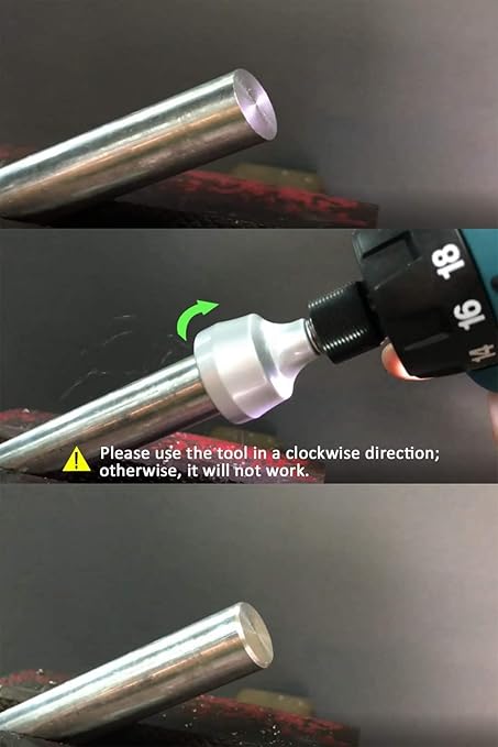 CONQUER HSS Deburring Chamfer Tool for Metal – External Burr Remover Drill Bit 1/8"–3/4", Thread Repair & Countersink Bit for Stainless Steel, Aluminum, Copper