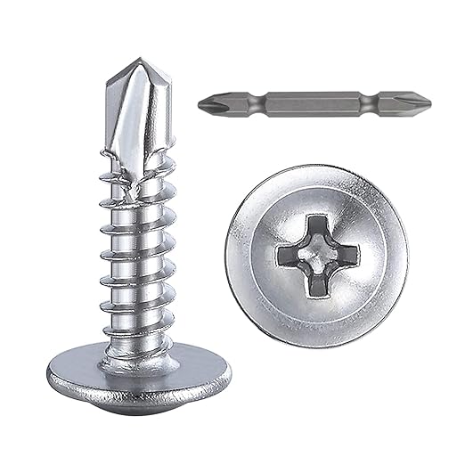 (300 pcs) Wensilon #10횞3/4?쓋or Sheet Metal Self-Tapping Screws 410 Stainless Steel Truss Head High-Strength Quick Tapping Screws