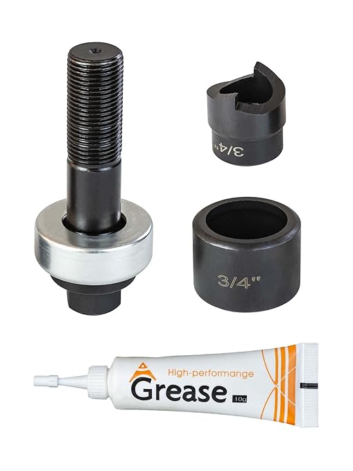 3/4" Conduit Knockout Punch Unit with Manual Draw Stud - 1.115" Actual Hole Size, Versatile Usage and Precise Punching Capability