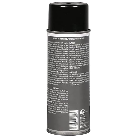 Zep White Lithium Grease 11 oz 331701 (Case of 12) Multipurpose, Aerosol Lubricant for All Metal to Metal Applications