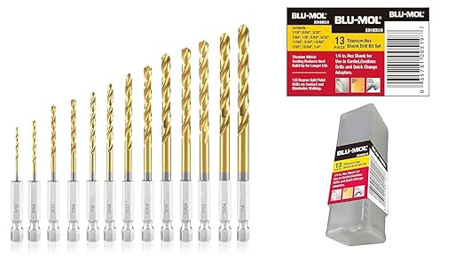 Disston 0519 TITANIUM IMPACT HEX DRILL BIT SET 13PCS