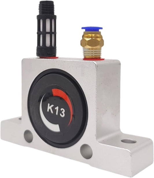 K 1/4'' K13 Thread Pneumatic Vibrator Power Concrete Vibrator Ball Type Aluminum Alloy Air Turbine Oscillator with Silencer