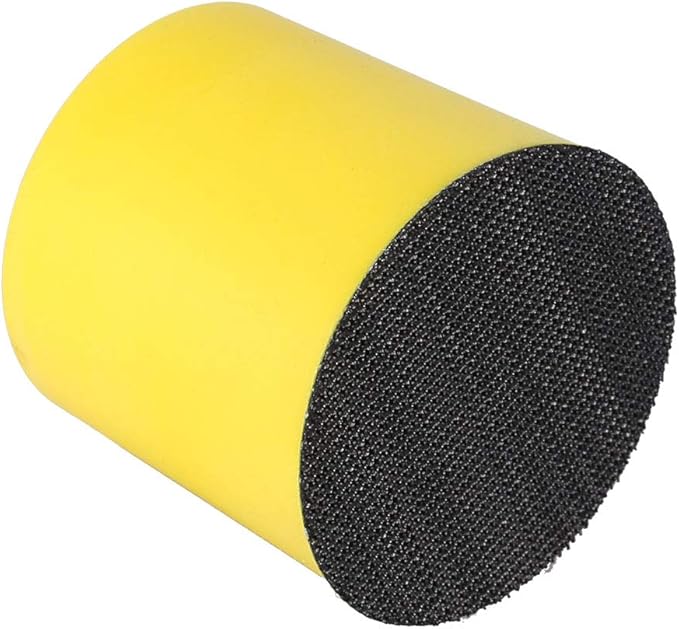 2 Inch Round Hand Sanding Block Foam Sanding Pad with Hook Loop Backing for Dust Free Woodworking Surface Polishing and Finishing