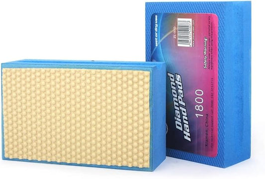 Z-Lion Resin Diamond Hand Polishing Pads for Stone Glass Ceramic Marble Granite 1800 Grit