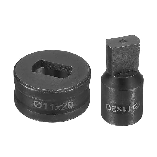 HARFINGTON Hydraulic Hole Punch Die 過11횞20mm Slot Hole 40Cr Steel Electric Punching Kit for CH70 Electric Punching Machine, Black