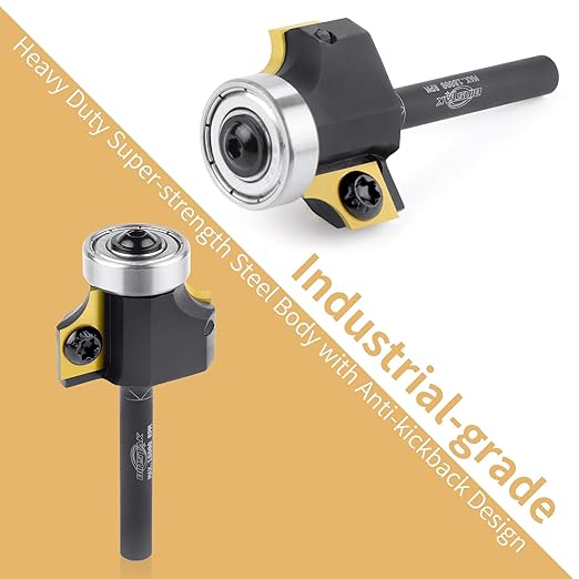 1/4" Radius Insert Roundover Router Bit 1/4" Shank, Replaceable Carbide Insert Edge Forming Roundover Bit Bead Rounding Over Edging Bit