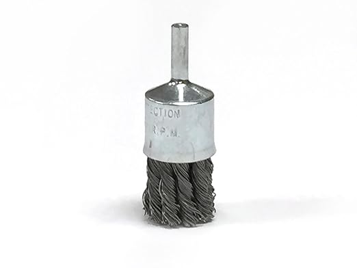 Benchmark Abrasives 1 Inch Knot Wire Brush for Drill & Die Grinder, Paint Removal, Cleaning, Deburring - 1/4" Shank, Drill Grinder Attachment (5 Pack) - Carbon Steel