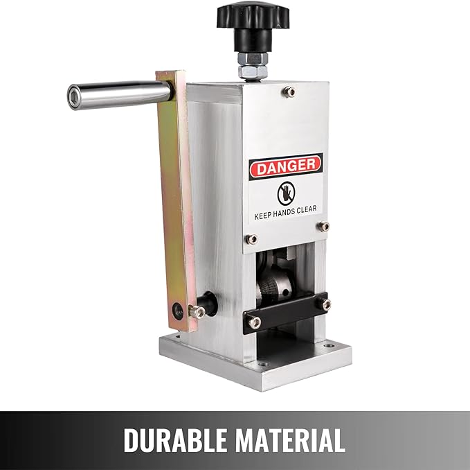 Happybuy Manual Wire Stripping Machine 0.06-0.98 inches, Wire Stripper Machine with Hand Crank Portable, Wire Stripping Tool Aluminum Construction,for Scrap Copper Recycling