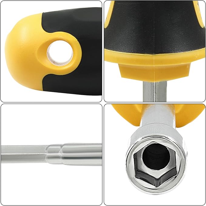8mm Socket Wrench Screwdriver, High-Carbon Steel Hex Nut Driver Key Hand Tool for DIY, Hand-Making