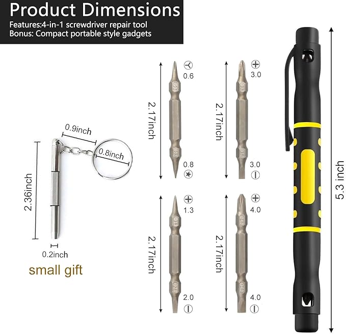 4 Pieces mini screwdriver set Portable Multi-Purpose Screwdriver tiny screwdriver Home Repair